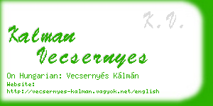 kalman vecsernyes business card