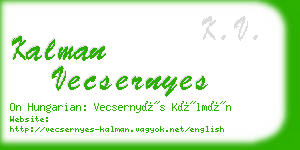 kalman vecsernyes business card